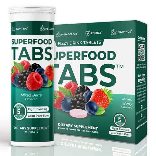 skinnytabs Superfood Tabs Detox Cleanse Drink Fizzy Nutrition Supplement for Women and Men