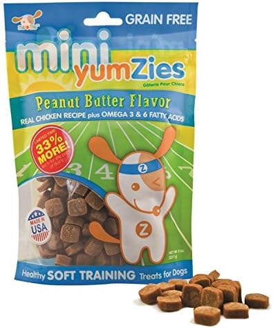 Nootie Mini Yumzies Grain Free Peanut Butter Flavor Natural Chicken Treats, Half Pound