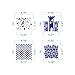 ART Kitchenware New 8pcs/set Castle/Tree/Music Notes/Glasses Cake Design Stencil Set Plastic Template for Fondant Cake Decoration Cookies Decorating Stencil Tool ST-833 Beige/Semi-Transparent