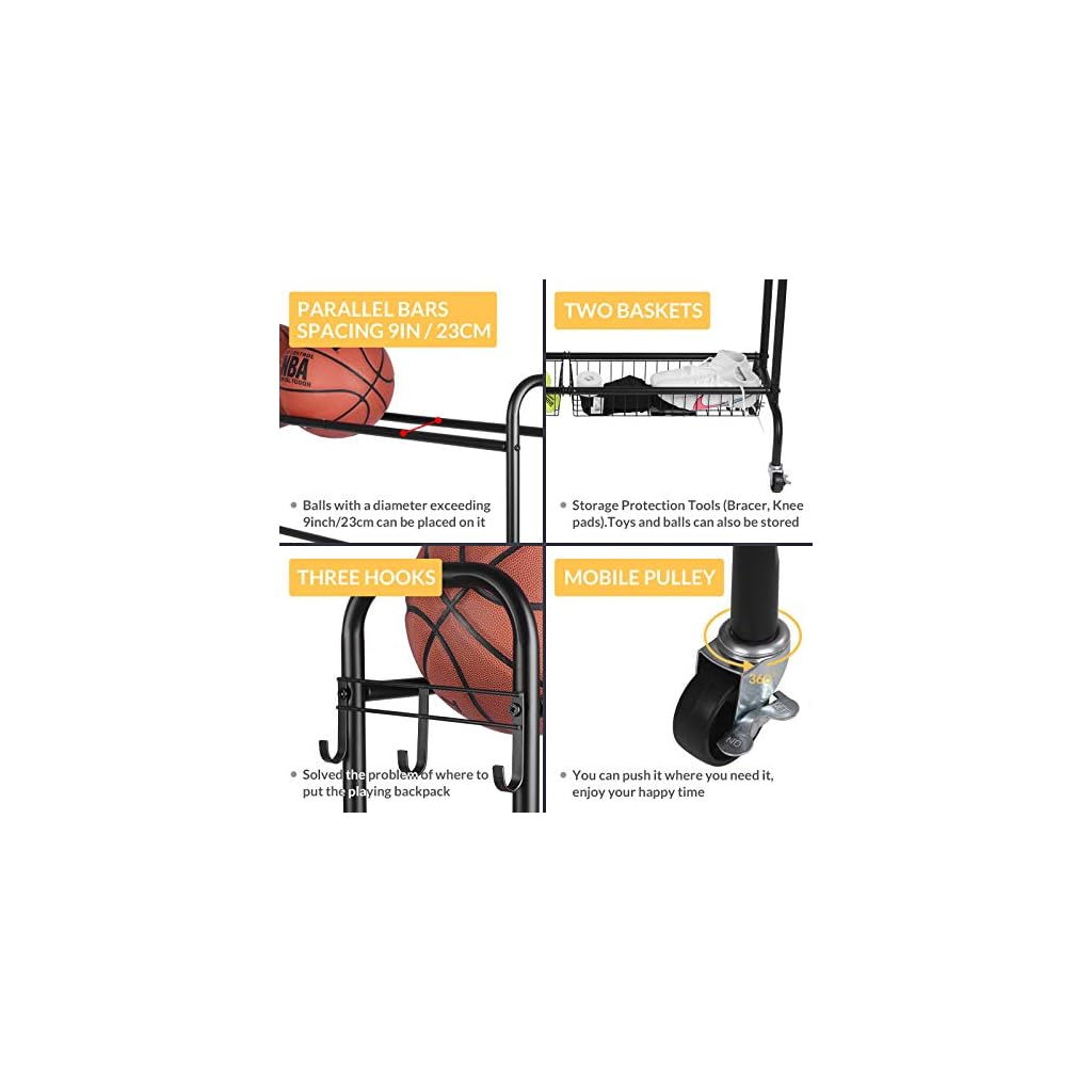 EXTCCT Basketball Rack, Rolling Basketball Shooting Training Stand