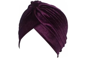beauty YFJH Turban Head Wraps for Women - Velvet Ruffle Twist Caps,Chemo Headwear Hats for Cancer,Grate for Women's Daily Use