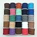 PEPPERLONELY Brand, 25 Rolls Faux Leather Suede Beading Cords, 3x1.5mm(1/8x1/16 Inch)
