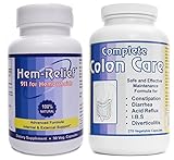 Western Herbal and Nutrition | Hem-Relief (90 caps) & Complete Colon Care (270 caps) | Advanced Hemorrhoid Care | 100% Natural Formula | Internal & External Support | 2 Bottle Pack