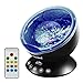 Emotionlite Ocean Wave Projector Night Light, Built-in Mini Relaxing Music Speaker, Remote Control, 12 LED & 7 Colors Changing Modes for Kids Adult Living Room and Bedroom