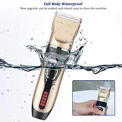 Goglor Hair Clipper Beard Trimmer,Electric Rechargeable Hair Cutting Kit Hair Trimmer Cordless Upgraded 1 Set (18 Pieces) Stainless Steel for Men&Kids,with Hair Clipper Teeth Cut Flat Cleaning Brush - Thumbnail 3