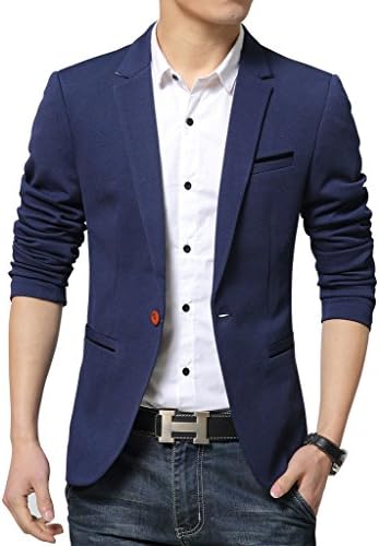 HZMK Mens 1 Button Casual Blazer