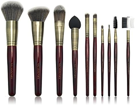 Makeup Brush Kit ,Premium 10 Pcs Powder Contour Concealers Comestic Brushes Eye Shadow Eyeliner Makeup Brush Set