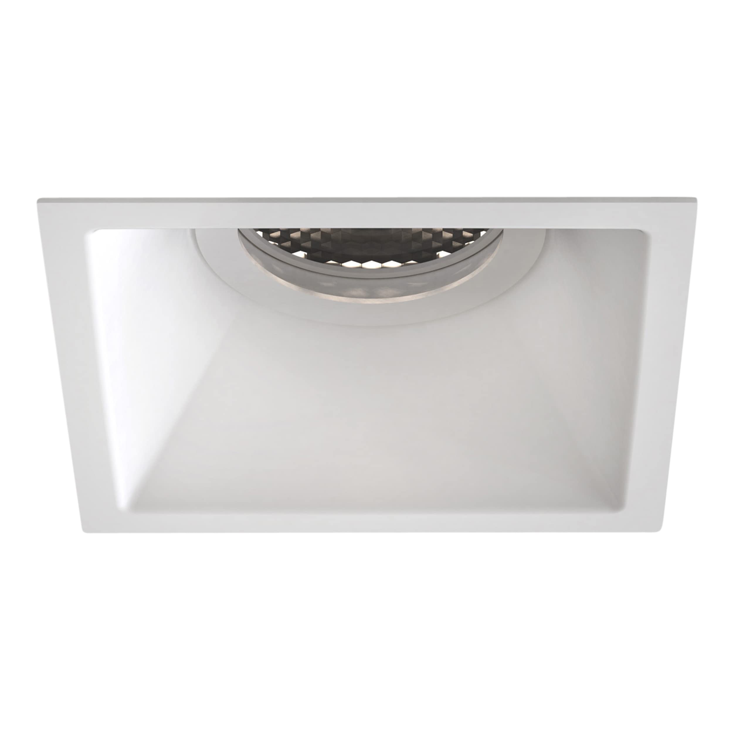 Astro Minima Slimline Square Fixed Fire-Rated IP65 Bathroom Downlight - IP65 Rated - (Matt White), GU10 LED Lamp, Designed in Britain - 1249038-3 Years Guarantee