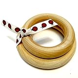 Wooden Baby Toy - Teething Ring Set Made in USA, Untreated Maple Teether with Organic Cotton Gift Bag - Most Popular Baby Gift from Mary & Kate Baby Collection, Great Mix and Match with other Gifts