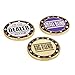 GOGO Set of 3 Metal Chip Poker Buttons - Small Blind, Big Blind and Dealer