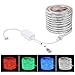 BRILLIHOOD Flexible LED RGB Rope Light Strip, Multi Color Changing SMD 5050 LEDs, 110-120V AC, Dimmable, Waterproof, Indoor/Outdoor Rope Lighting + Remote Controller, (10m/32.8ft)