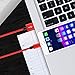 iPhone Charger Lightning Cable, Anlyso 2Pack 10 FT Nylon Braided 8 Pin Lightning to USB Charging Cable Cord for iPhone 7 7 Plus 6 6 Plus 6s 6s Plus iPad iPod ( Red and Black Gray)