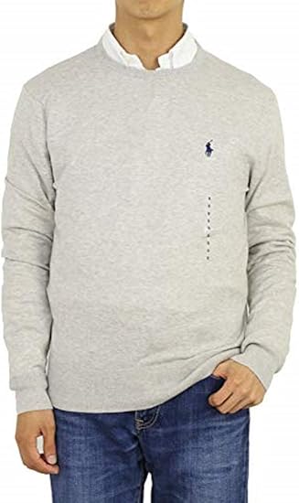 Amazon ポロ ラルフローレン Polo Ralph Laurenメンズ コットン カシミア クルーネック セーター 無地 ワンポイント 並行輸入品 セーター 通販
