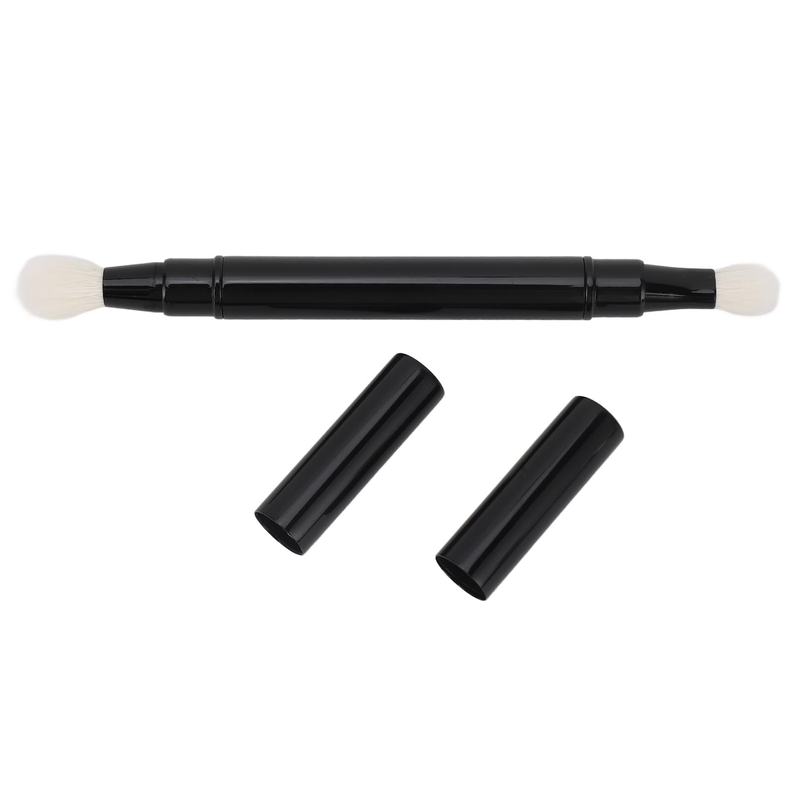 Yosoo Health Gear Retractable Dual Ended Eyeshadow Brush for Travel, Soft Wool Bristles, Black, Cosmetic Brush, Brush Sets, For Eyeshadow