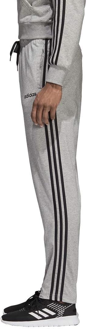 adidas Men's Essentials 3-Stripes Tapered Open Hem Pants: Clothing