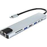 Vortex TW8A 8 in 1 USB-C Extension Hub Aluminum Alloy/ABS Blue Multiport Adaptor
