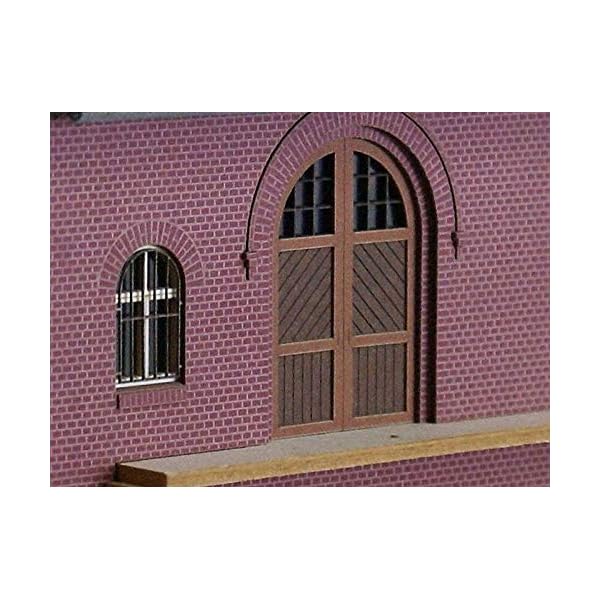modellbahn-exklusiv Güterschuppen, dunkler Ziegel, Lasercut-Bausatz, Spur H0, 1:87 – Bild 3