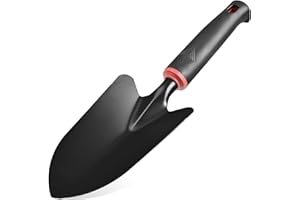 HMDZMR Garden Shovel, Garden Hand Trowel with Non-Slip Handle, Small Gardening Hand Tools Shovels for Digging Planting Transplanting Weeding, Gardening Gift (Wide)