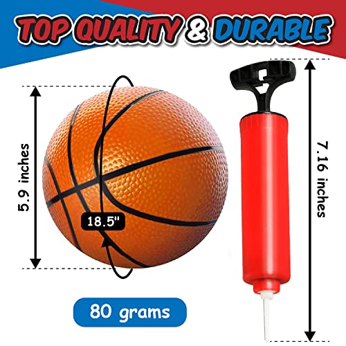 BESTKID BALL Mini Basketball Set 6Pcs Inflatable Miniature Basketball