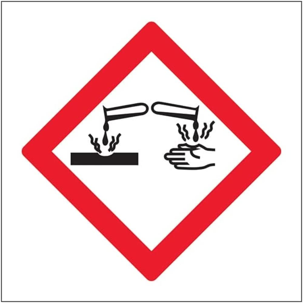 V Safety Corrosive-300x300mm-Magnetic Safety Sign
