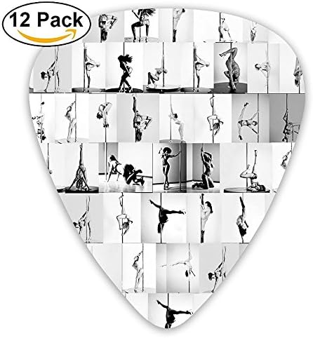 Pole Dancing Sexy Girl Art Fashion Guitar Picks 351 Shape Classic Picks Celluloid Bakelite Guitar Picks Best Gifts For Men Women Guitarist Include 0.46mm, 0.71mm, 0.96mm 12-Pack