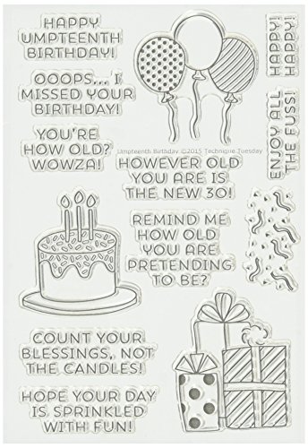 Technique Tuesday Umpteenth Birthday Stamp Set, 4 by 6