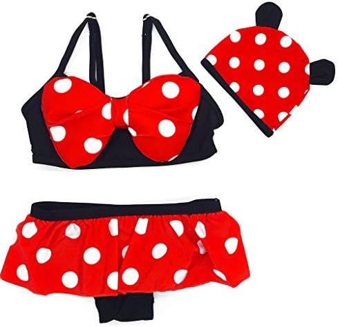 Royal Cutie Minnie Bow Bikini 3 Pieces - Princess Costume Birthday Swimsuit