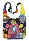 KayJayStyles Hippie Hobo Sling Cross body Pocket Owl Bag Nepal