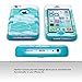 ULAK iPhone 5C Case, iPhone5C Case, Shockproof Hybrid Heavy Duty Dual Layer High Impact Protection Case Cover for Apple iPhone Apple iPhone 5C- Wave Clouds + Blue