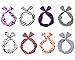 Elife Pack of 8 Wired Hair Tie Twist Bow Headband Headwear Scarf Wrap Accessory Lot for Lady Girls Women