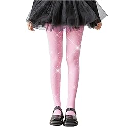 LUCKELF Girls Glitter Tights, Soft Opaque Tights