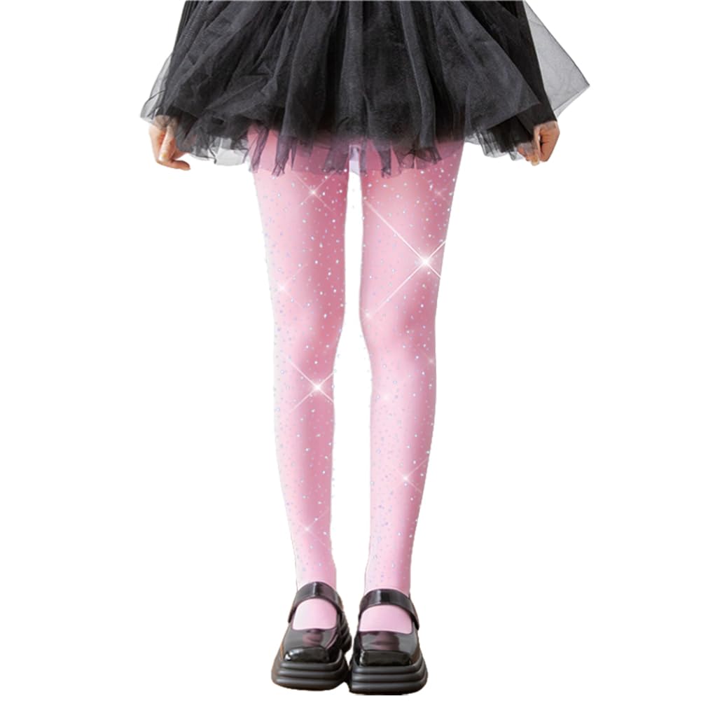 LUCKELF Girls Glitter Tights, Soft Opaque Tights