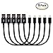 Short USB C Cables [5 Pack 8 inches], VOKOO Nylon Braided USB Type C Charging Cable for Nintendo Switch, Macbook 12 Inch, Galaxy S8/ S8 Plus/ LG G5/G6, Google Pixel and More, Black