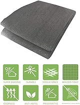 shsyue 90x500cm Balcony Privacy Screen Fence Cover HDPE UV Protection Windproof view 6