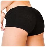Sexy Yoga Booty Shorts Stretch Knit High Quality Pilates Zumba Skating KD dance, Black, Small