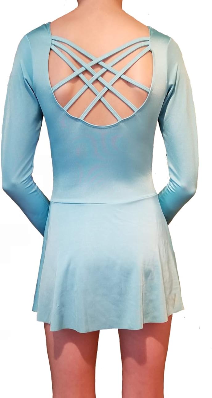 Ice Figure Skating Dance Practice Dress Girls: Clothing