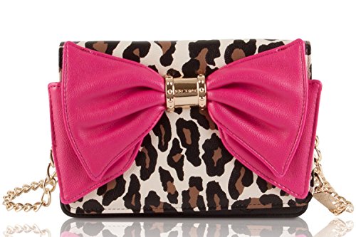 betsey johnson leopard purse