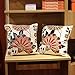 Home Decor Embroidered Cotton Throw Pillow Covers Decorative Cushion Covers 18 x 18 inch, Machine Washable Sofa Cushion Cover