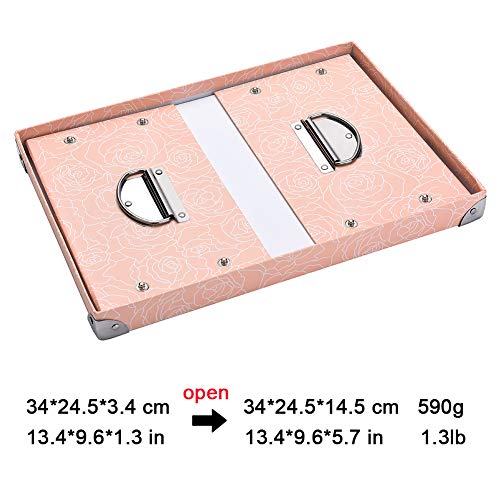 NBHUZEHUA Collapsible Stackable Cardboard Storage Boxes with Lids for Bedroom Home Office Decorative Pink Rose