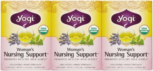 Yogi Tea Woman'S Nursing Support, Herbal Supplement, Tea Bags, 16 ct, 3 pk