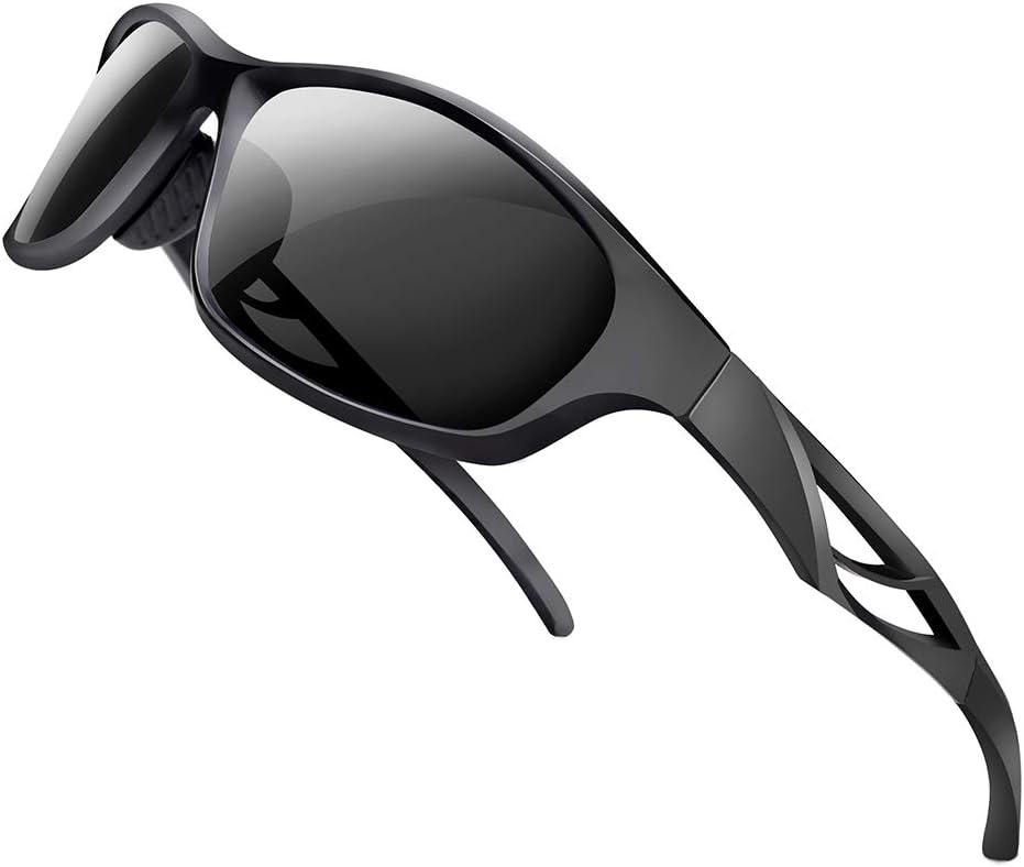 Polarized Sports Sunglasses Lightweight TR90 Glasses for Men Women Baseball Golf