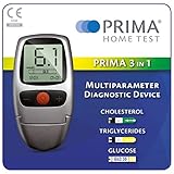 Prima Home Test 3 in 1 Cholesterol,Triglycerides,Glucose Complete Self Testing Kit by Prima