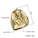 Eamaott Egyptian Pharaoh Gold Stainless Steel Personalized Biker Ring Men's Charm Ring