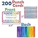 200 Pack Punch Cards for Classroom or Business Student Awards Loyalty Cards, for Teachers or Business Best Behavior Chart for Classroom
