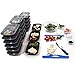 Misc Home [20 Pack] 32 Oz Two Compartment Meal Prep Containers BPA-Free [Black]