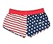 Calhoun USA American Flag Womens Printed Shorts (Multi, Medium)