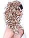 Kalyss Long Curly Blonde Half 3/4 Wigs for Women Synthetic Full Head Ombre Blonde Wavy Daily Wear Headband wigs