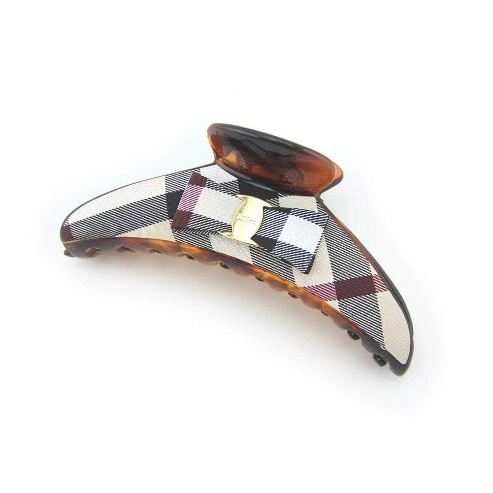 Meilliwish Noble Beautiful Lady Hair Claw Clip 1 PCS(D90)(SemicircleBlack)