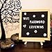 Letter Board 10x10 Inches, Changeable Letter Boards with 340 White Letters and Felt Letter Board with Stand, Wooden Tripod Stand for Classroom, Home, Office, Business (Black)