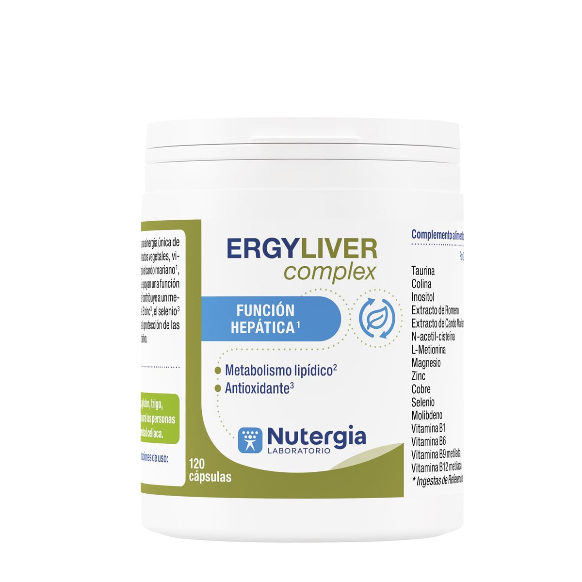 NUTERGIA 022855 Ergyliver Complex 120 Comp, Bamboo